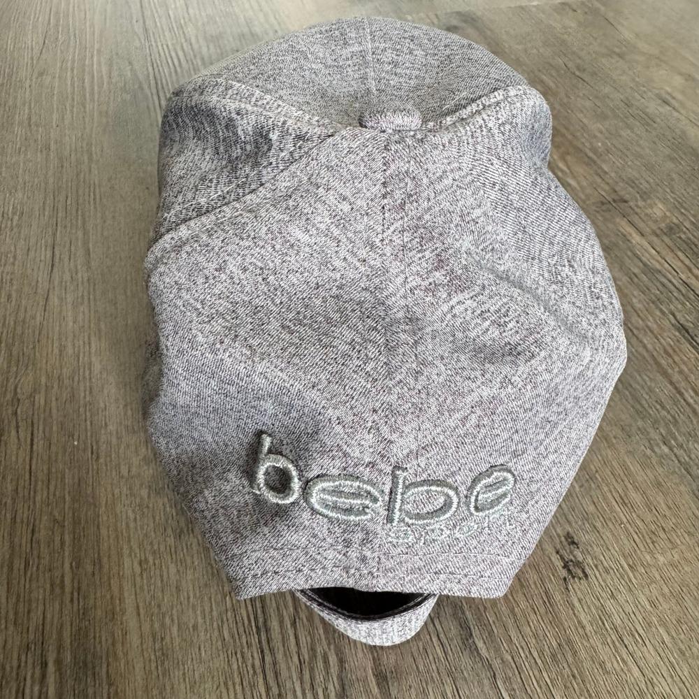 Bebe Sport Womens Heather Blush Grey NY Logo Adjustable Baseball Cap Hat OS
